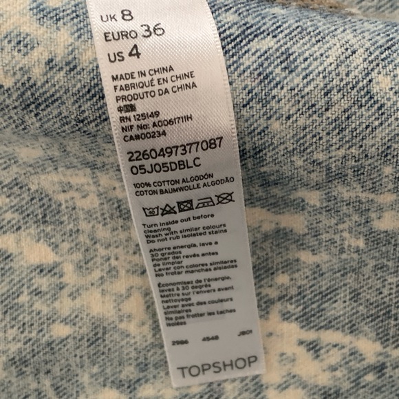 Top Shop 100% cotton moto jacket. Pewter metal buttons, 4 pockets lightweight,S4 - Picture 11 of 13